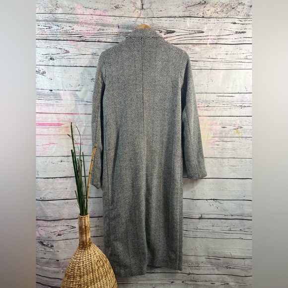 Glamorous TALL Longline Coat in Herringbone Size 4 Tall - Picture 2 of 12